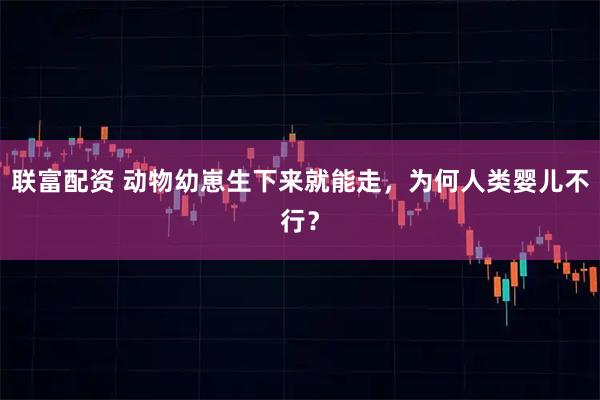 联富配资 动物幼崽生下来就能走，为何人类婴儿不行？