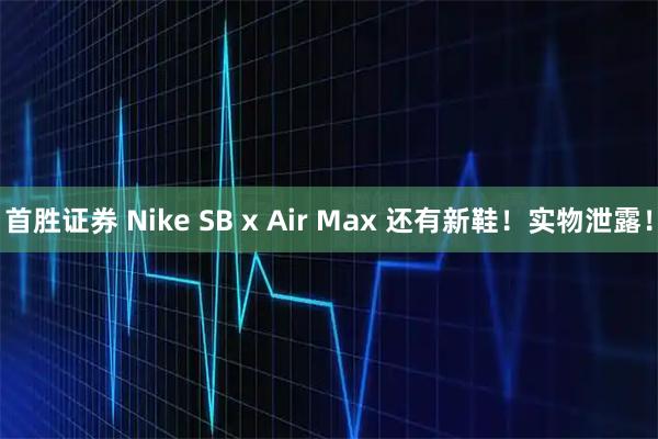 首胜证券 Nike SB x Air Max 还有新鞋！实物泄露！